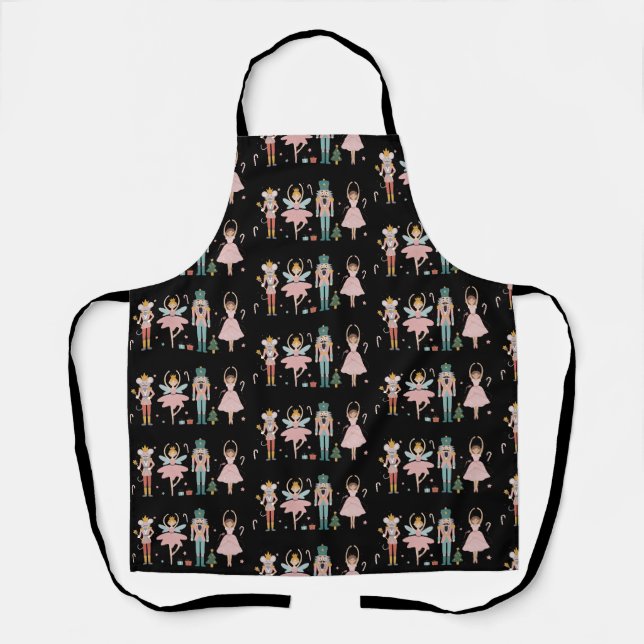 Nutcracker Christmas Ballet Cute Holiday Apron (Front)