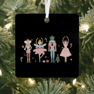 Nutcracker Christmas Ballet Cute Holiday Metal Tree Decoration