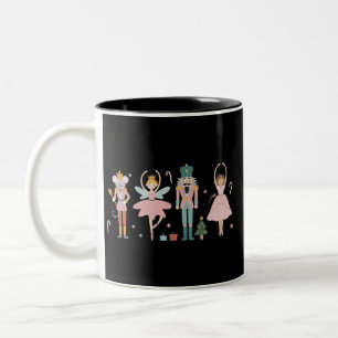 Nutcracker Christmas Ballet Cute Holiday Two-Tone Coffee Mug