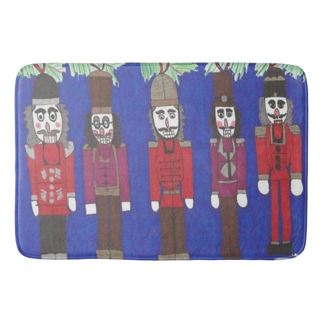 Nutcracker Christmas Bath Mat (Front)