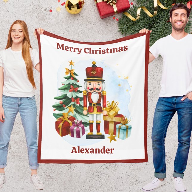Nutcracker Christmas Blanket for Kids With Name (Nutcracker Christmas Blanket for Kids With Name)