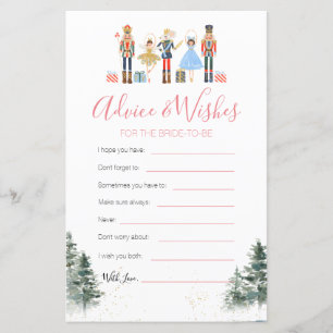 Nutcracker Christmas Bridal Shower Advice Wishes