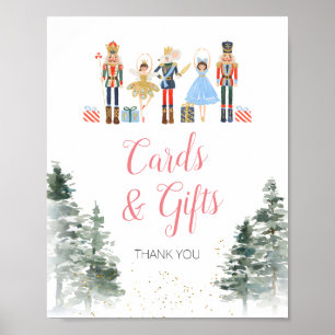 Nutcracker Christmas Bridal Shower Tea Cards Gifts Poster