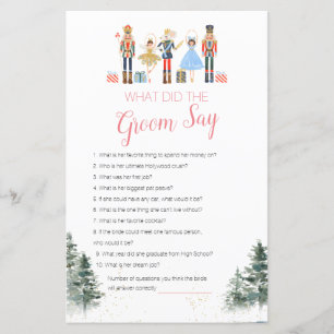 Nutcracker Christmas Bridal Shower What Groom Says