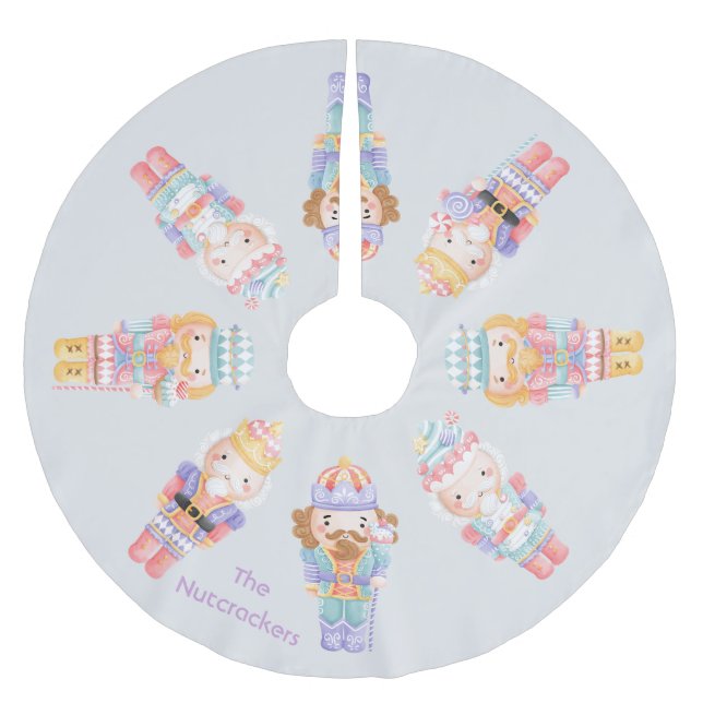 Nutcracker Christmas Brushed Polyester Tree Skirt (Front)