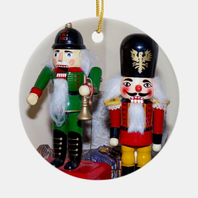 Nutcracker Christmas Ceramic Ornament (Front)