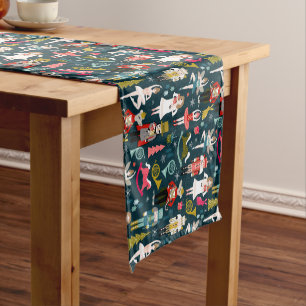 Nutcracker Christmas Characters Short Table Runner
