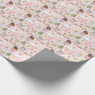 Nutcracker Christmas Cute Hand-Drawn Pastel  Wrapping Paper