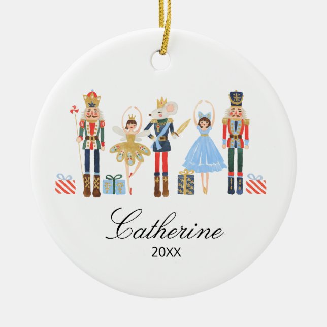 Nutcracker Christmas Decor Ceramic ornament (Front)