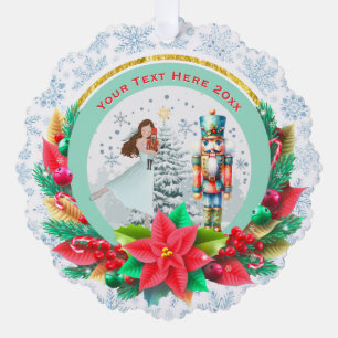 Nutcracker Christmas, Family Holiday Keepsake Gift Tree Decoration Card