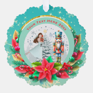 Nutcracker Christmas, Family Holiday Keepsake Gift Tree Decoration Card