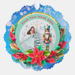Nutcracker Christmas, Family Holiday Keepsake Gift Tree Decoration Card