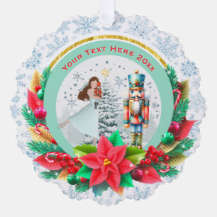 Nutcracker Christmas, Family Holiday Keepsake Gift Tree Decoration Card