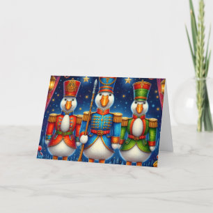 Nutcracker Christmas Geese Holiday Card