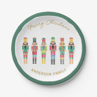 NUTCRACKER CHRISTMAS GIFT STICKER PAPER PLATE