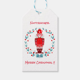 Nutcracker Christmas Greeting Card Festive Holiday Gift Tags