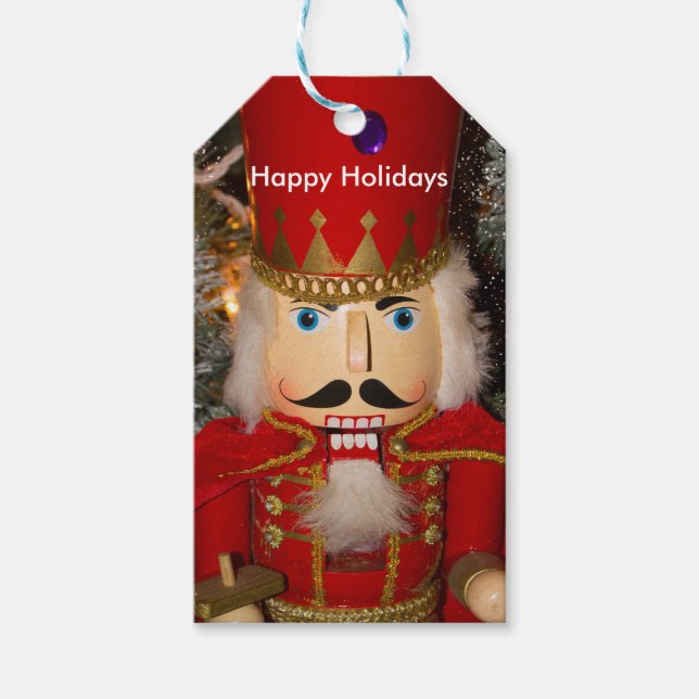 Nutcracker Christmas Holiday Favour Gift Tags (Front)
