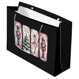 Nutcracker Christmas Holiday Party Gift Festive Large Gift Bag
