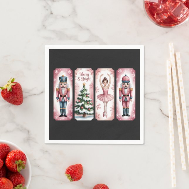 Nutcracker Christmas Holiday Party Gift Festive  Napkin (Insitu)