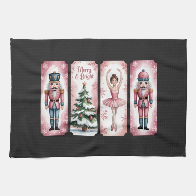 Nutcracker Christmas Holiday Party Gift Festive  Tea Towel (Horizontal)