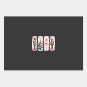 Nutcracker Christmas Holiday Party Gift Festive Wrapping Paper Sheet