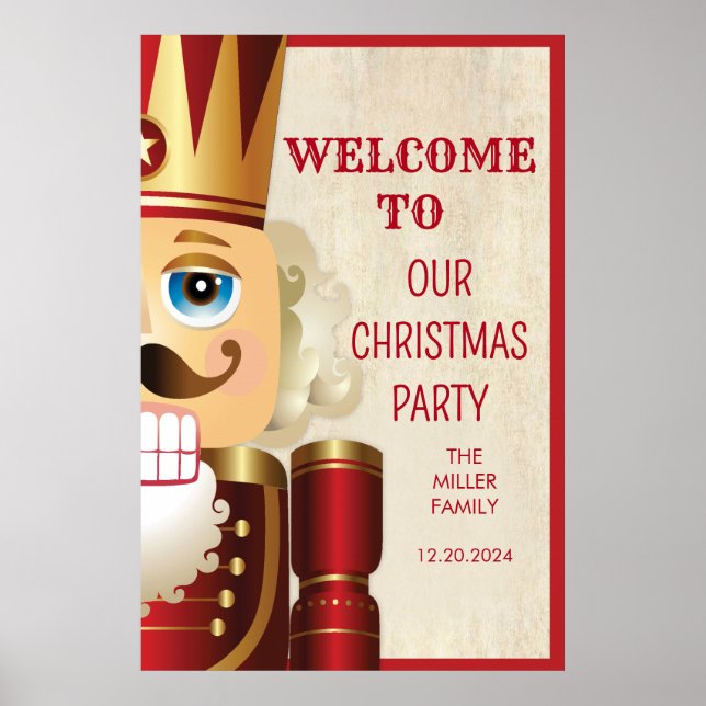Nutcracker Christmas Holiday Welcome Sign (Front)