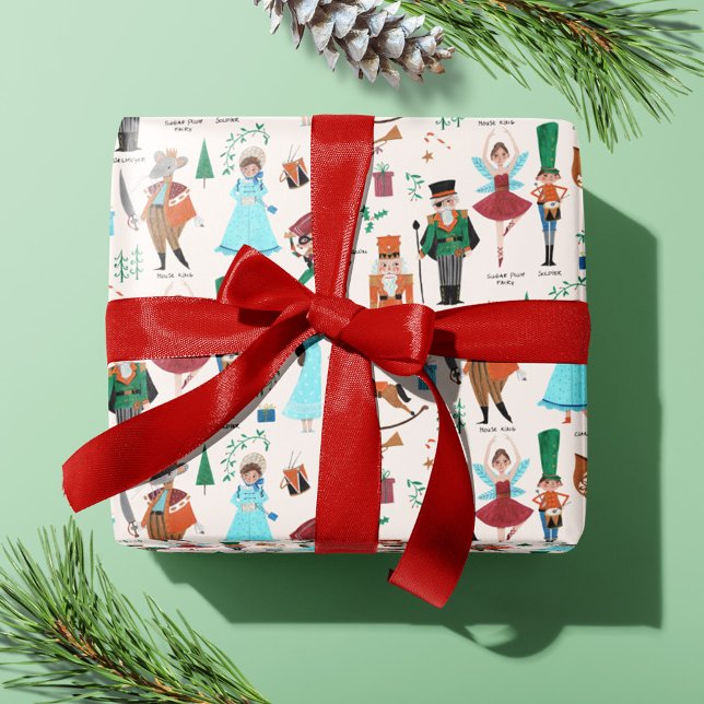 Nutcracker | Christmas Holiday | Wrapping Paper (Christmas Nutcracker Gift Paper Wrapping traditional classic holiday kids children.)