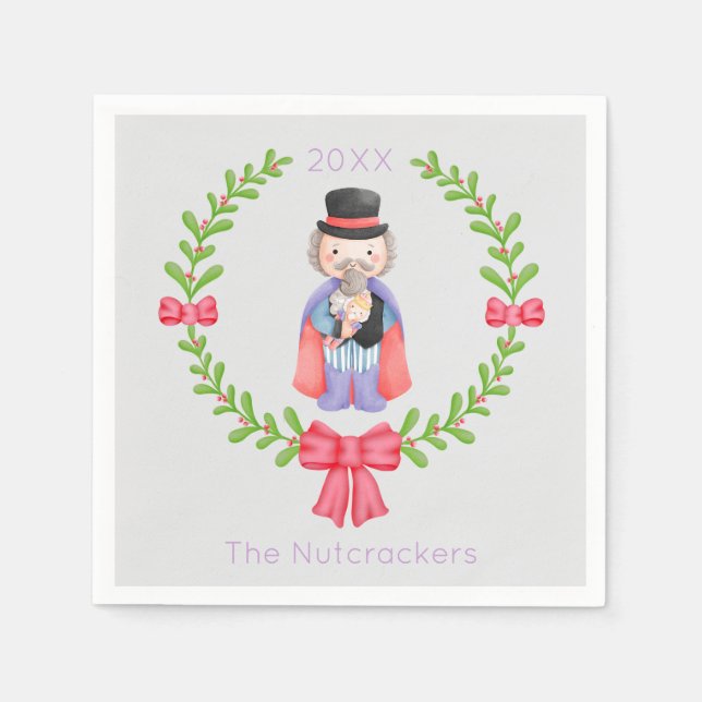 Nutcracker Christmas Napkin (Front)