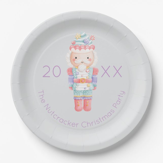 Nutcracker Christmas Paper Plate (Front)