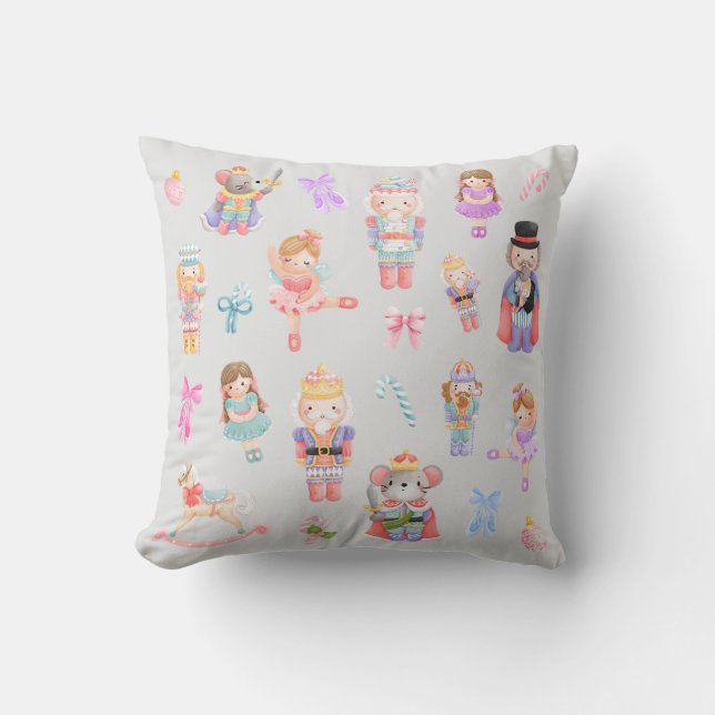 Nutcracker Christmas Pattern Cushion (Front)