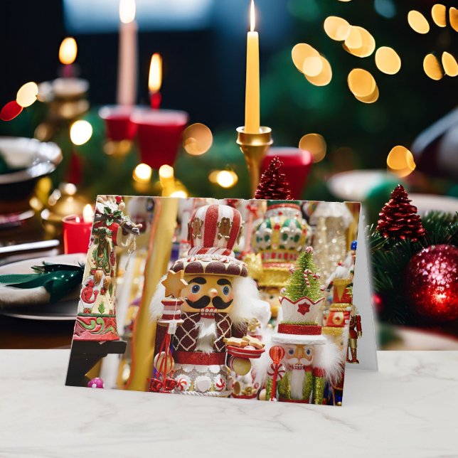 Nutcracker Christmas Personalise Text Signature Holiday Card (Creator Uploaded)