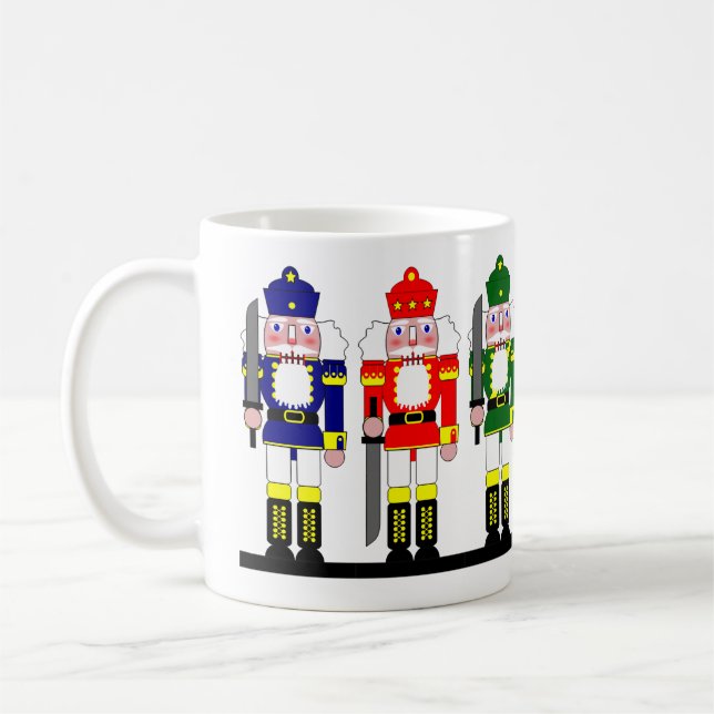 Nutcracker Christmas Personalised Coffee Mug (Left)