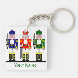 Nutcracker Christmas Personalised Key Ring