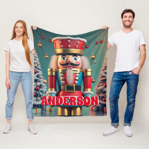 Nutcracker Christmas Personalised Kids Fleece Blanket
