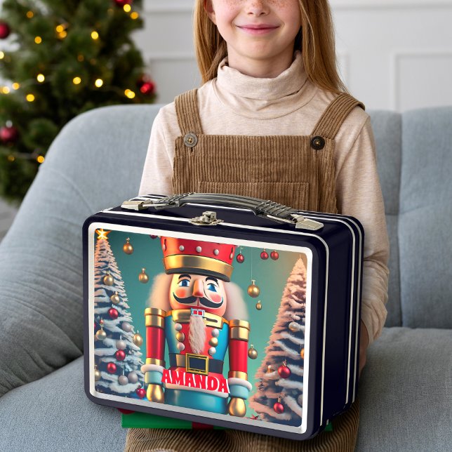 Nutcracker Christmas Personalised Kids Metal Lunch Box (Creator Uploaded)