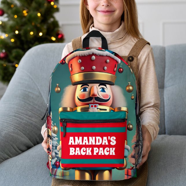 Nutcracker Christmas Personalised Kids Printed Backpack (Creator Uploaded)