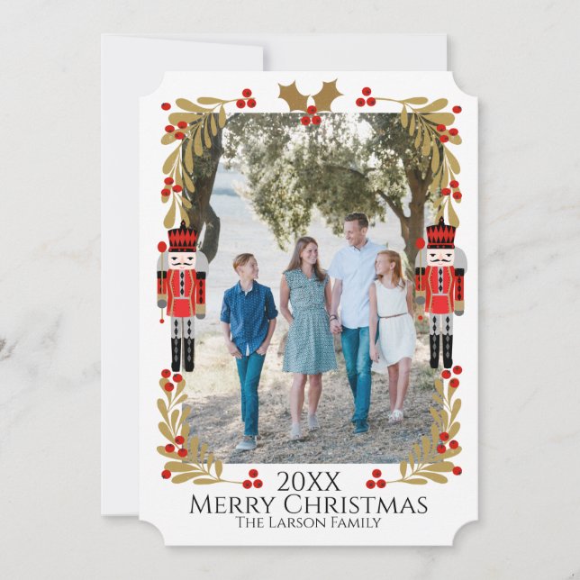 Nutcracker Christmas Photo Card (Front)