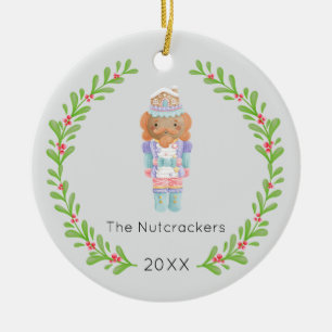Nutcracker Christmas Photo Ceramic Tree Decoration