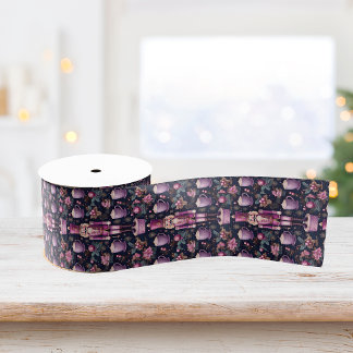 Nutcracker christmas purple ribbon grosgrain ribbon