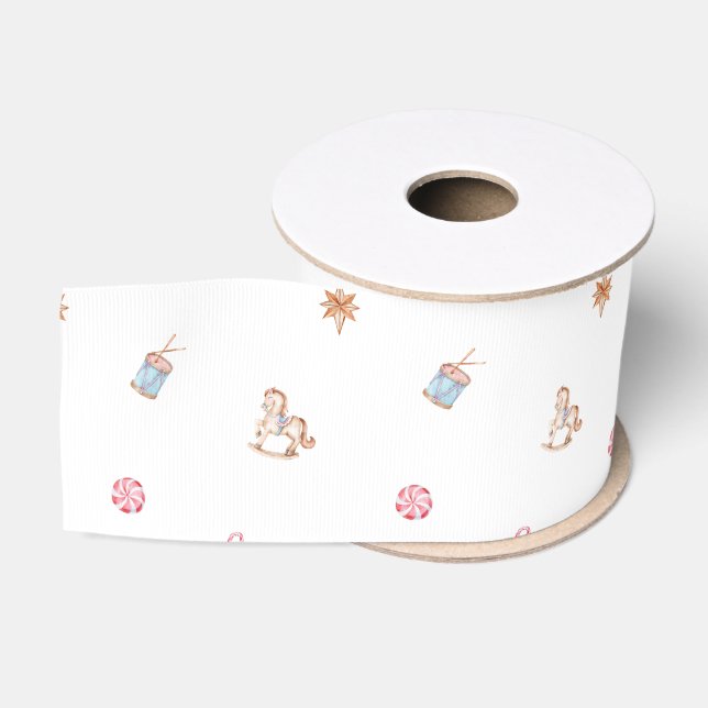 Nutcracker Christmas Ribbon Grosgrain Ribbon (Spool)