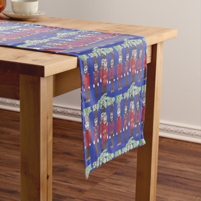 Nutcracker Christmas Short Table Runner (In Situ)