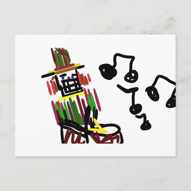 Nutcracker Christmas sing  Postcard (Front)
