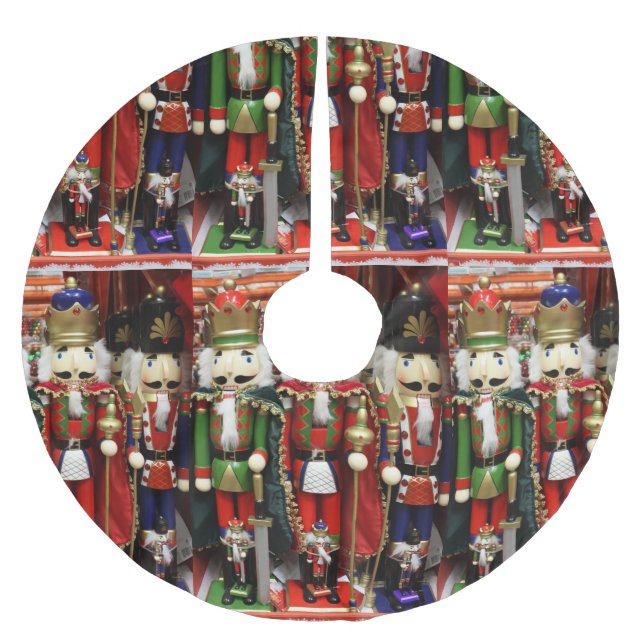 Nutcracker Christmas Soldiers Brushed Polyester Tree Skirt (Front)