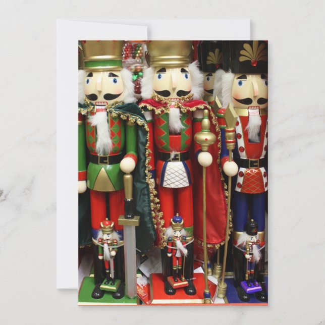 Nutcracker Christmas Soldiers Invitation (Front)