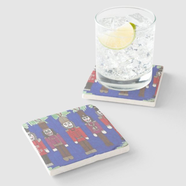 Nutcracker Christmas Stone Coaster (Side)