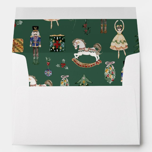 Nutcracker Christmas sugar plam fairy whimsical  Envelope (Back (Bottom))
