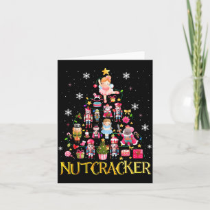 Nutcracker Christmas Tree Ballet Dance Women Kids  Card