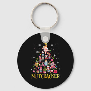 Nutcracker Christmas Tree Ballet Dance Women Kids Key Ring