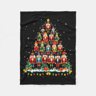 Nutcracker Christmas Tree Funny Xmas Men Women Kid Fleece Blanket