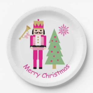 Nutcracker, Christmas tree Paper Plate